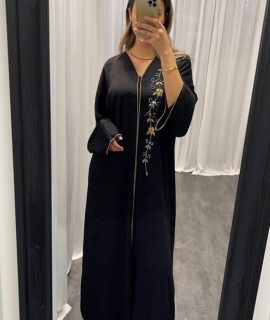 Abaya Steentjes Zwart