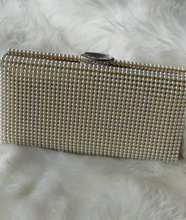 Clutch Met Kralen Goud