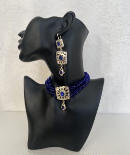 Blauwe Choker Set