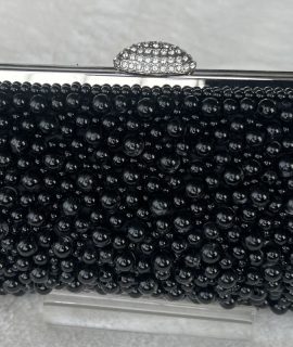 Parel Clutch Zwart