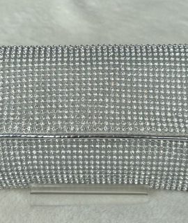 Strass Clutch Zilver