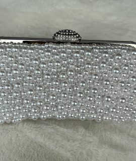 Parel Clutch Zilver