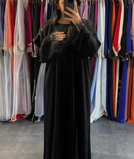 Black Feather Abaya